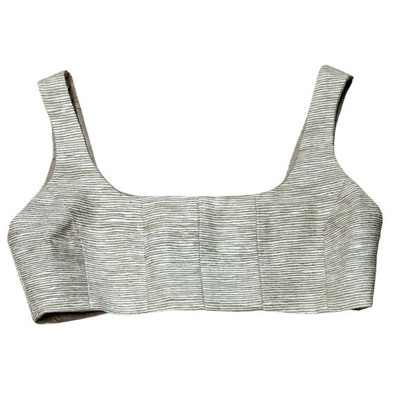 Maylé Vásquez Mar Crop Top in Raw Silk NWT Size Large - Picture 5 of 9